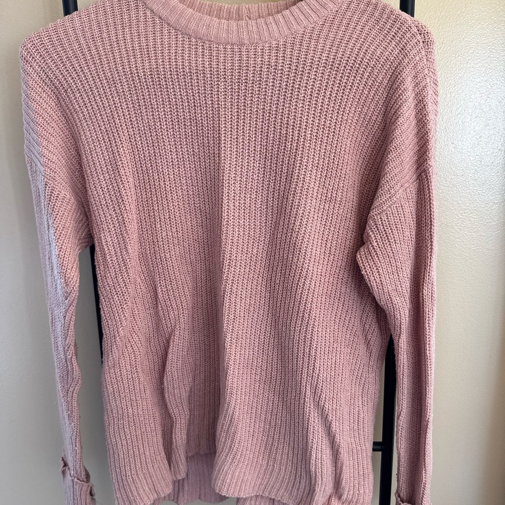 American Eagle Outfitters Dusty Pink Crew Neck Sweater